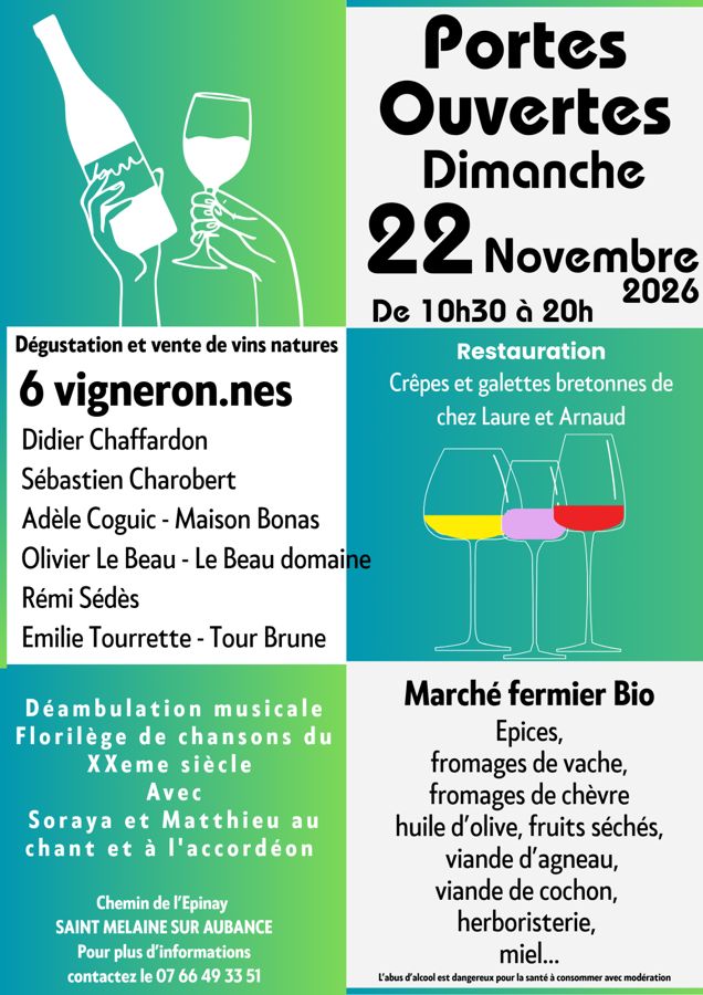Affiche des portes ouvertes de Saint-Melaine-sur-Aubance